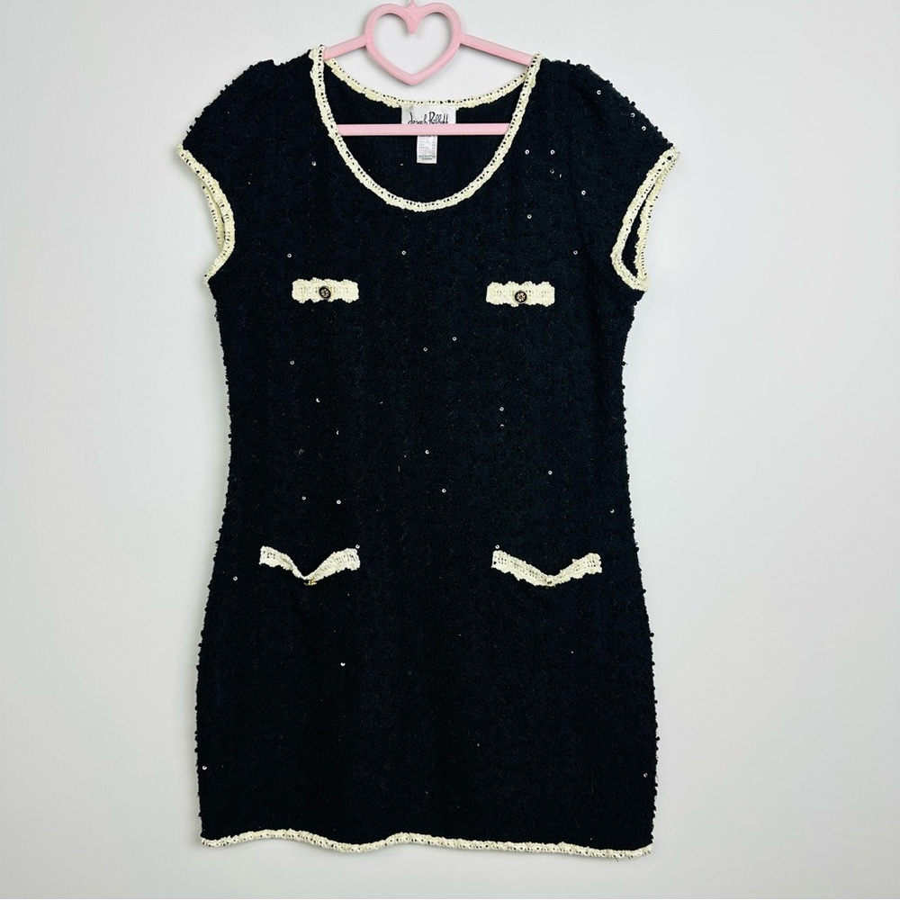 Joseph Ribkoff Vintage Black Fitted Pockets Dress Size 12